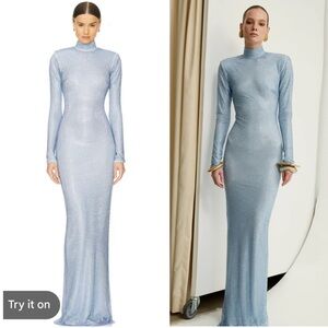 The New Arrivals by Ilkyaz Ozel Donyale Dress in Blue Topaz